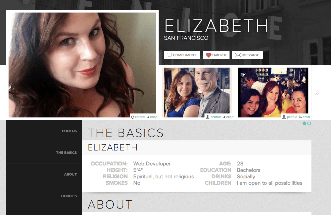 Gorgeous user profile design